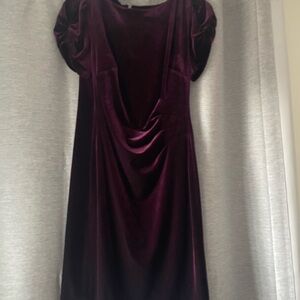 Karl Lagerfeld Velvet Dress in Rich Purple